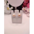 XL Pink Freshwater Pearl Stud Earrings